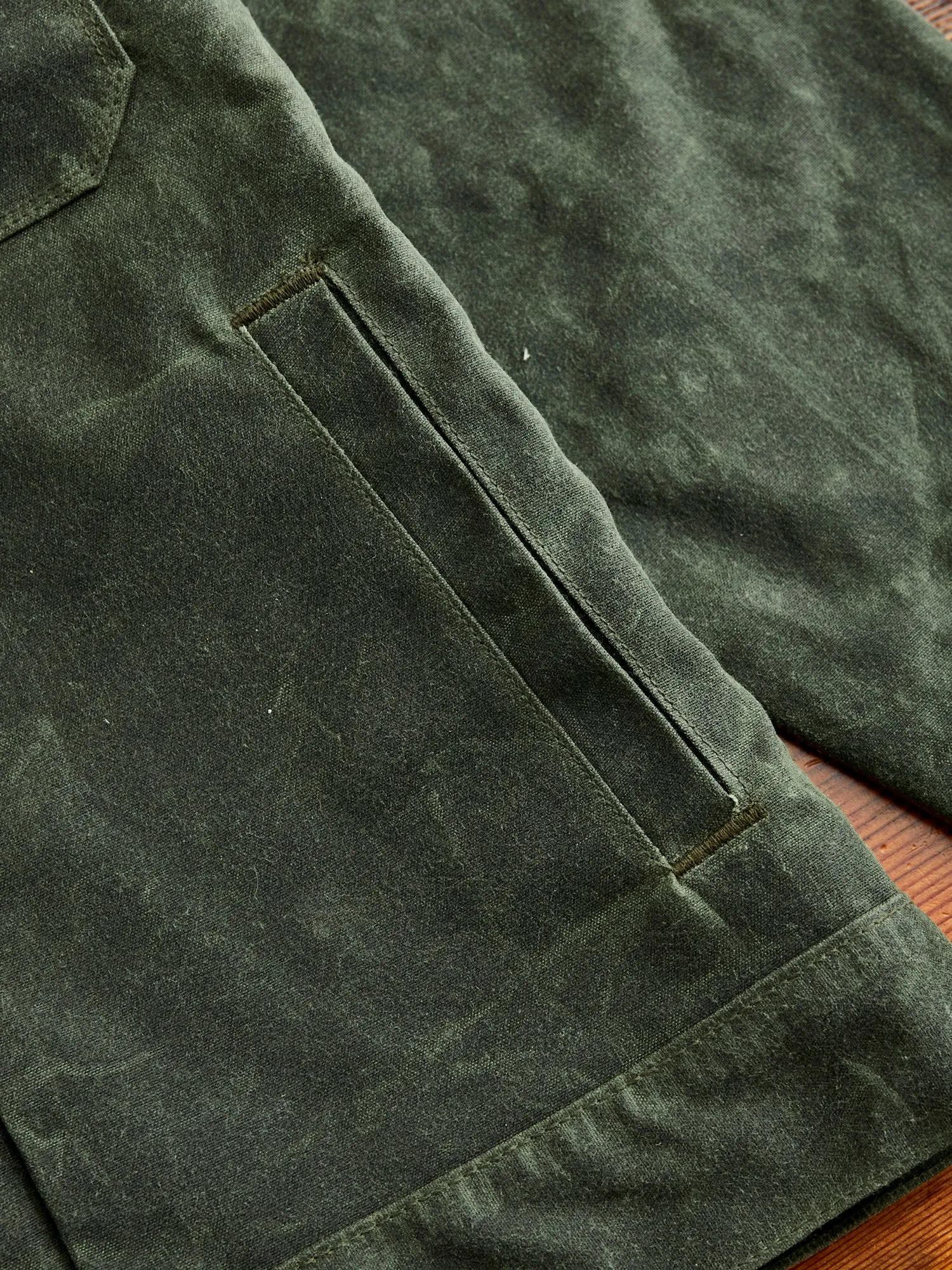 10oz Waxed Canvas Riders Jacket in Olive