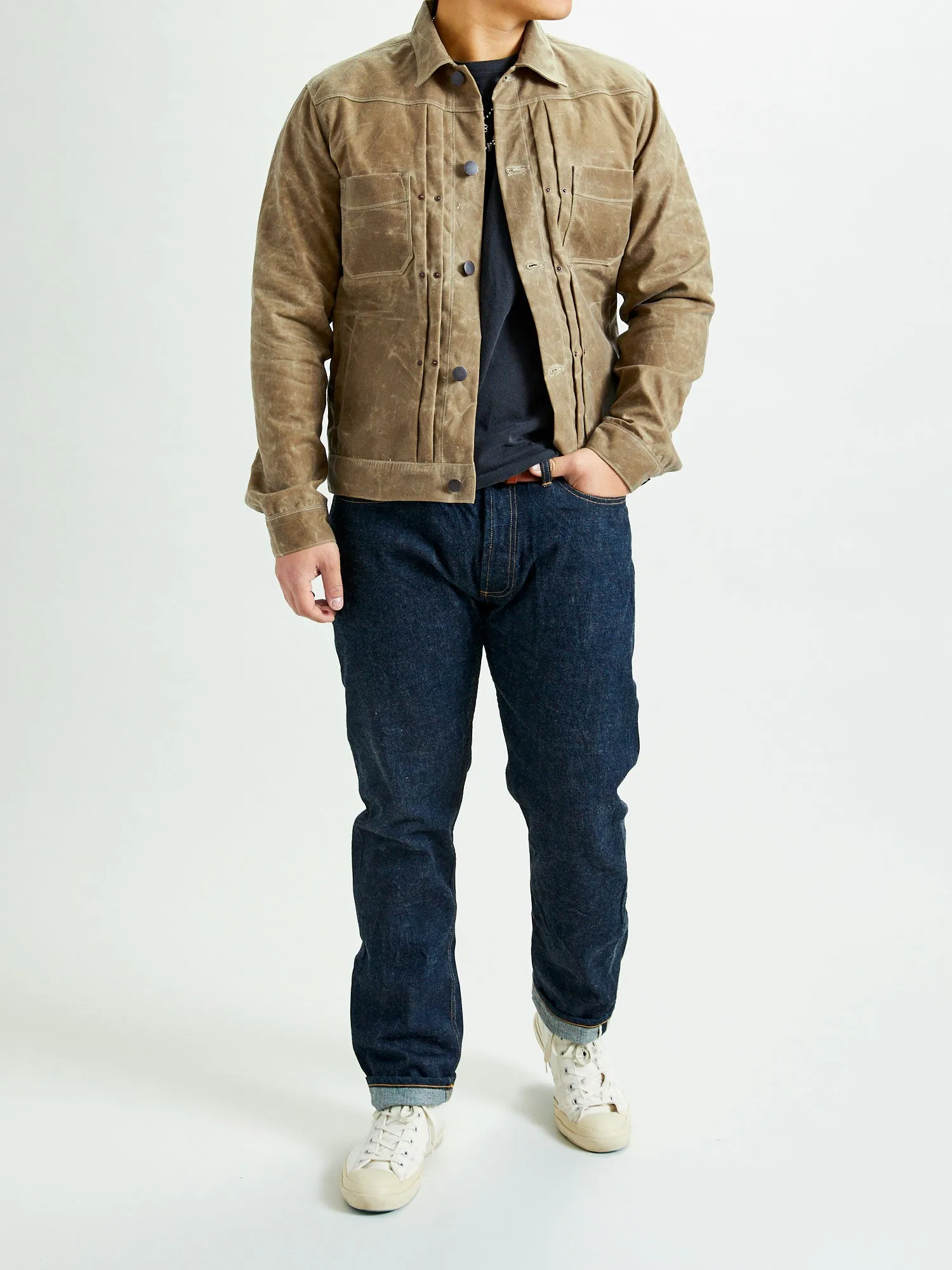 10oz Waxed Canvas Riders Jacket in Tumbleweed