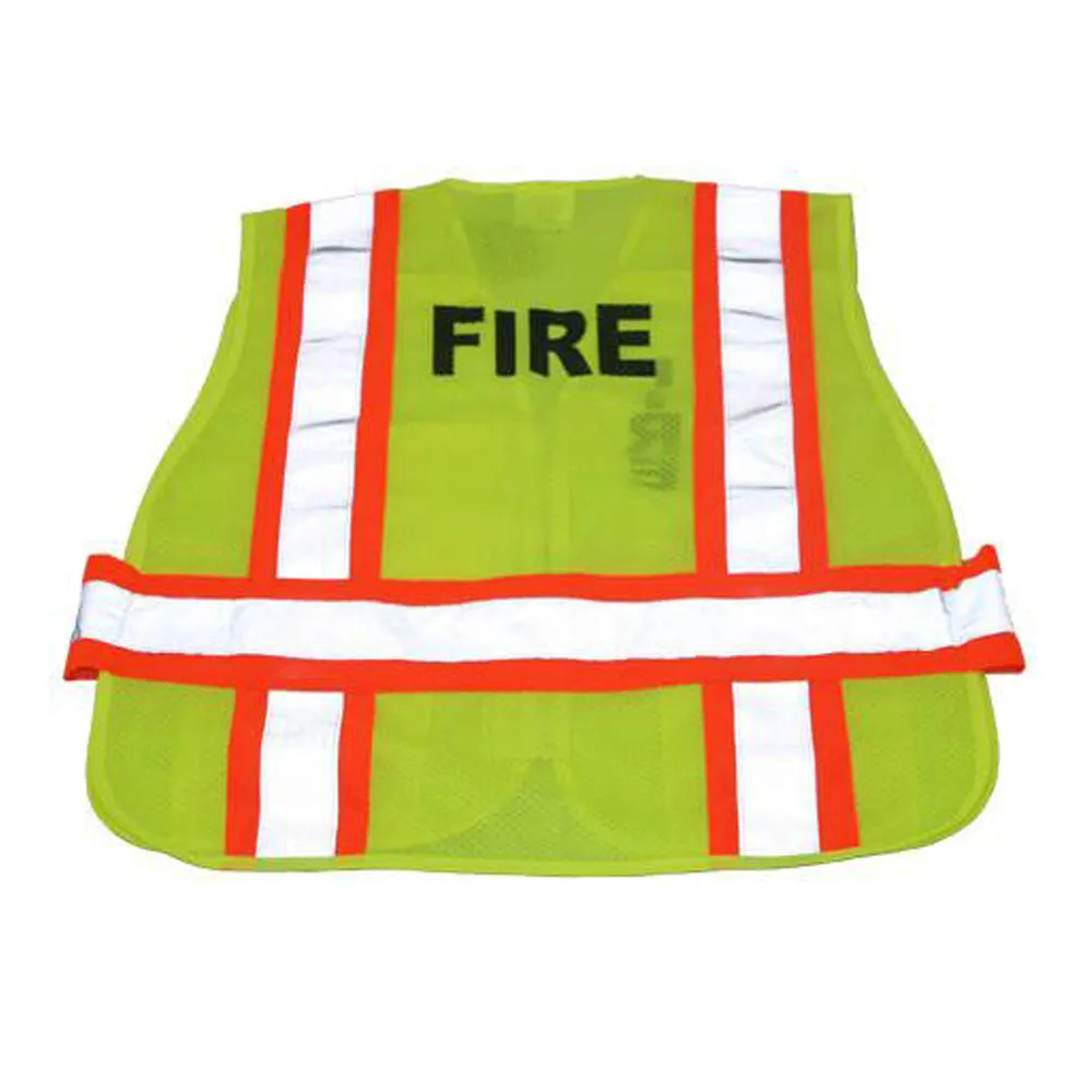 3A Safety - FIRE Print 5-Point Breakaway Mesh Safety Vest - Fire Rated Size Medium - X-Large