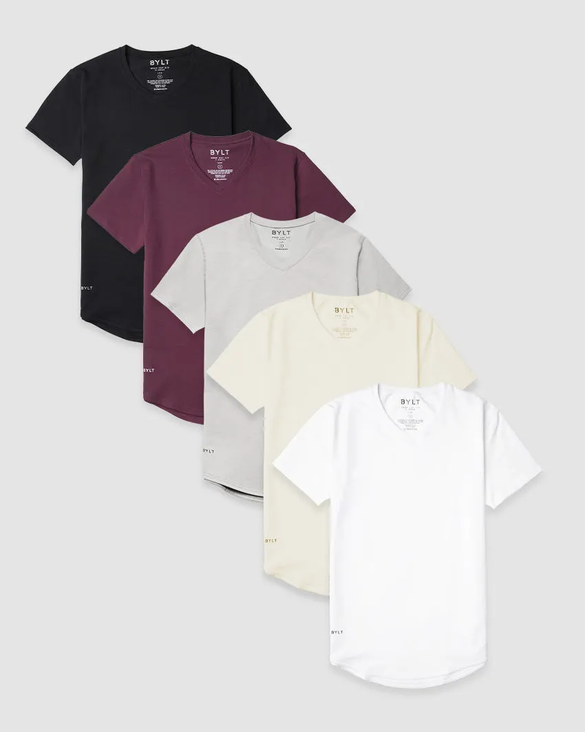 5-Item Drop-Cut V-Neck: LUX for $140