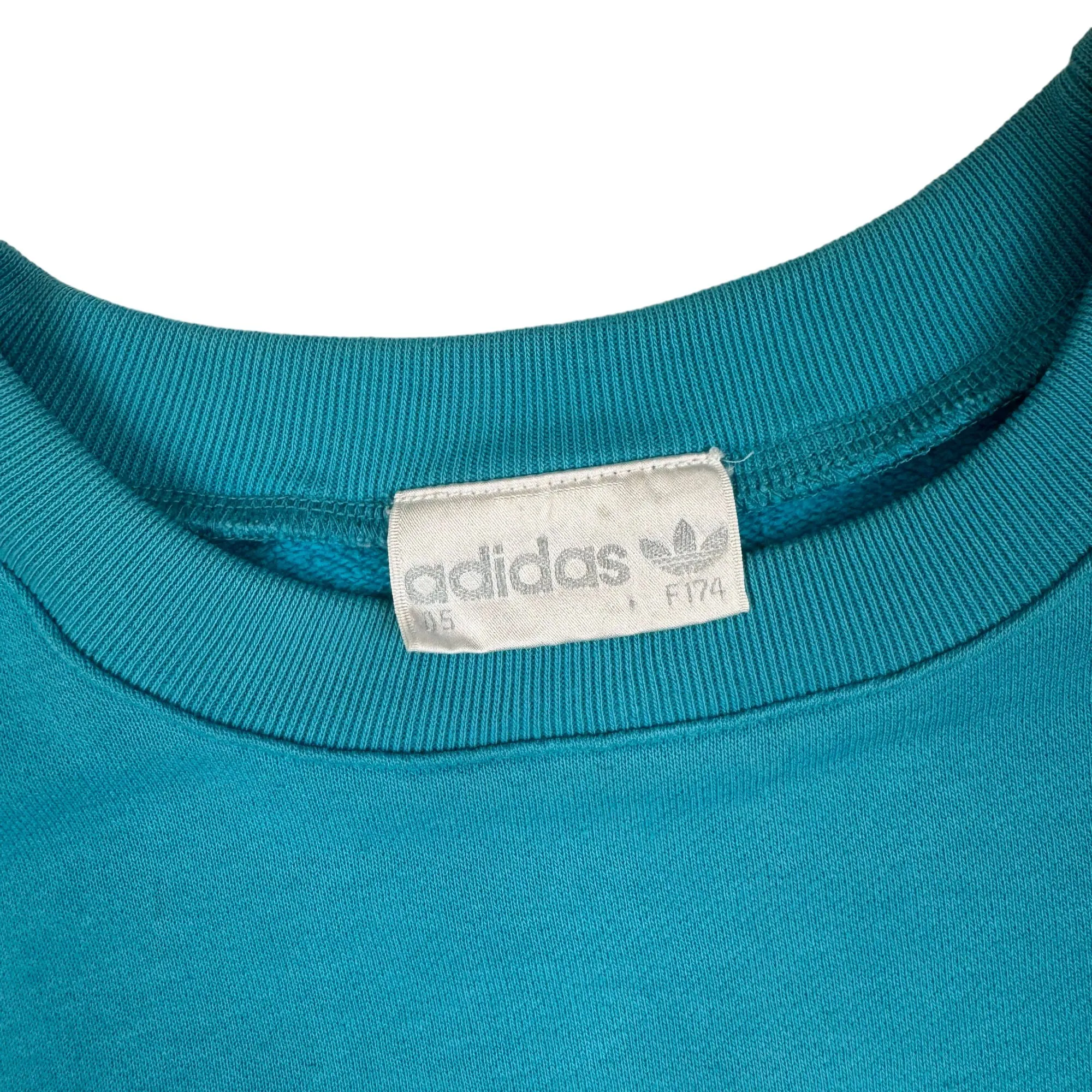 Adidas 90's Asking for Quality Colourblock Sweatshirt Teal Rare