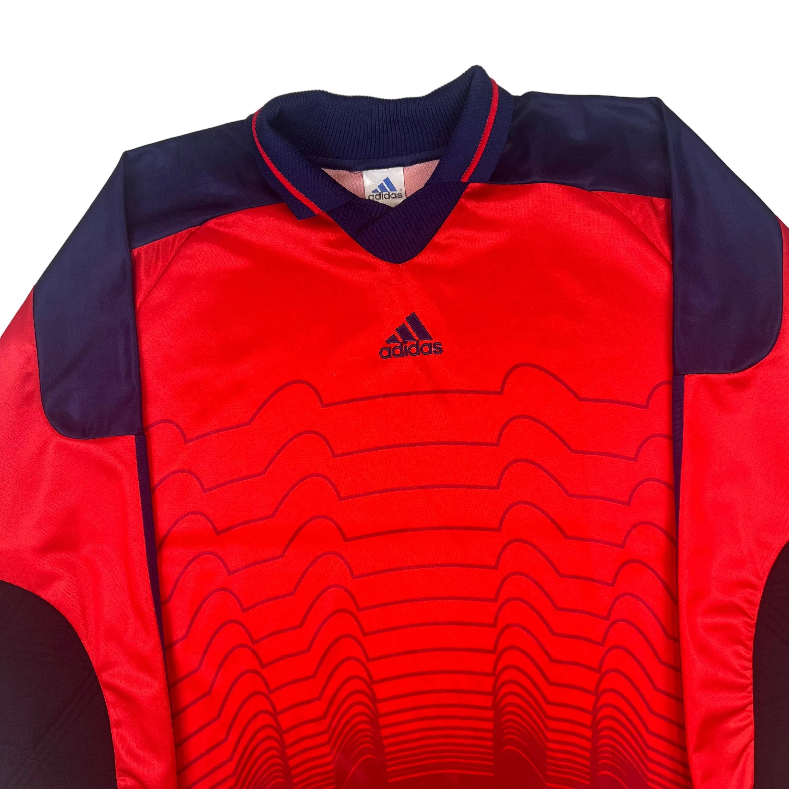 Adidas 90's Waves Graphics Goalkeeper Jersey Red Navy