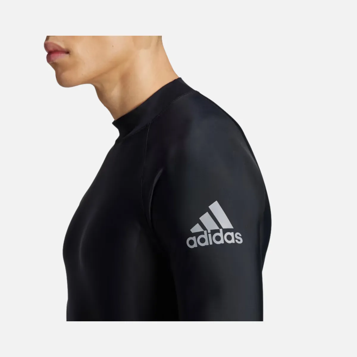 Adidas Long Sleeve Men's Swim Rash Guard -Black