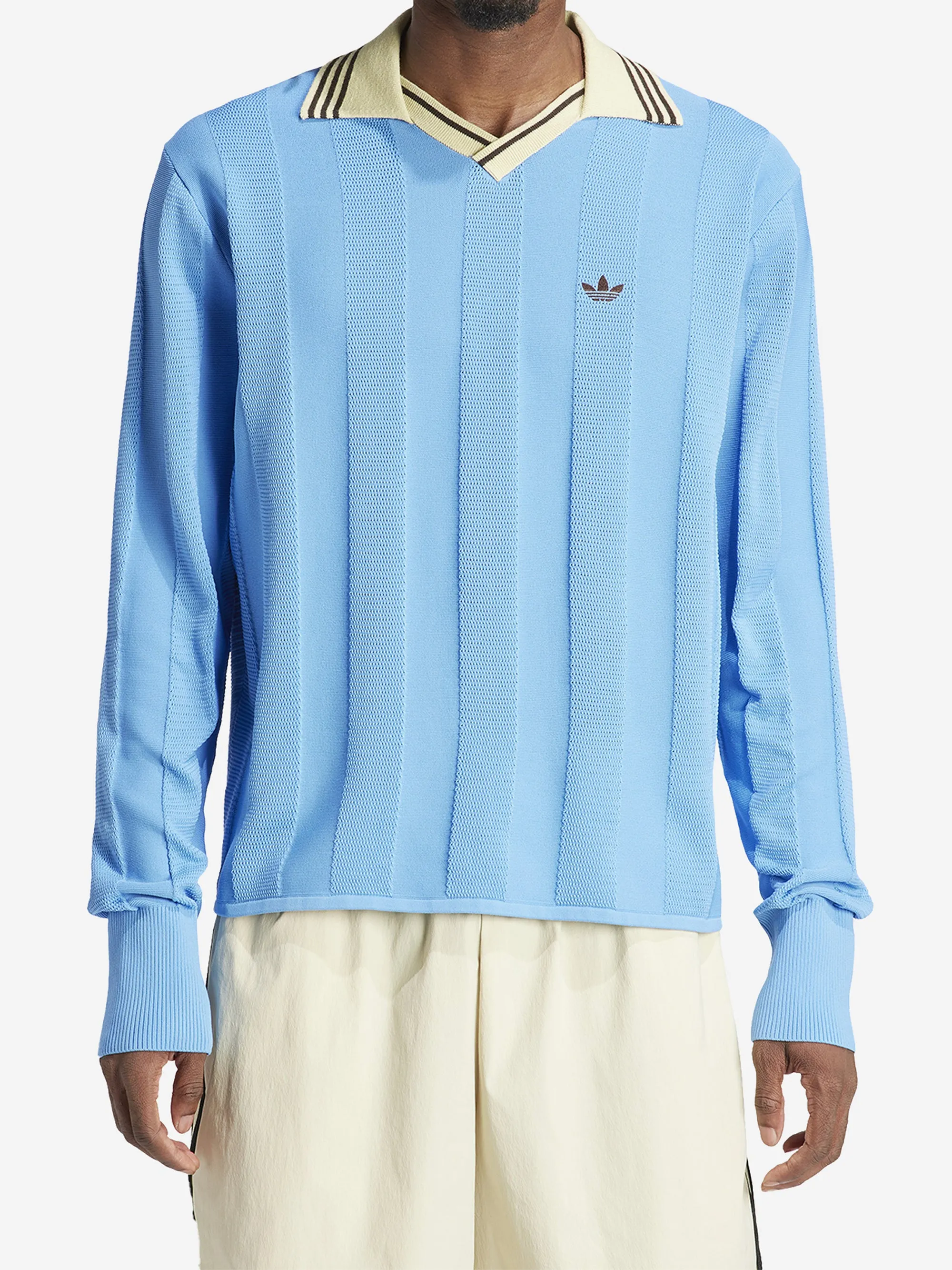 Adidas x Wales Bonner Knit Football Long Sleeve - Lucky Blue