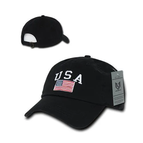 America USA Flag Classic Dad Hats - A03