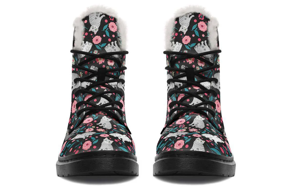 American Shorthair Cat Flower Winter Boots