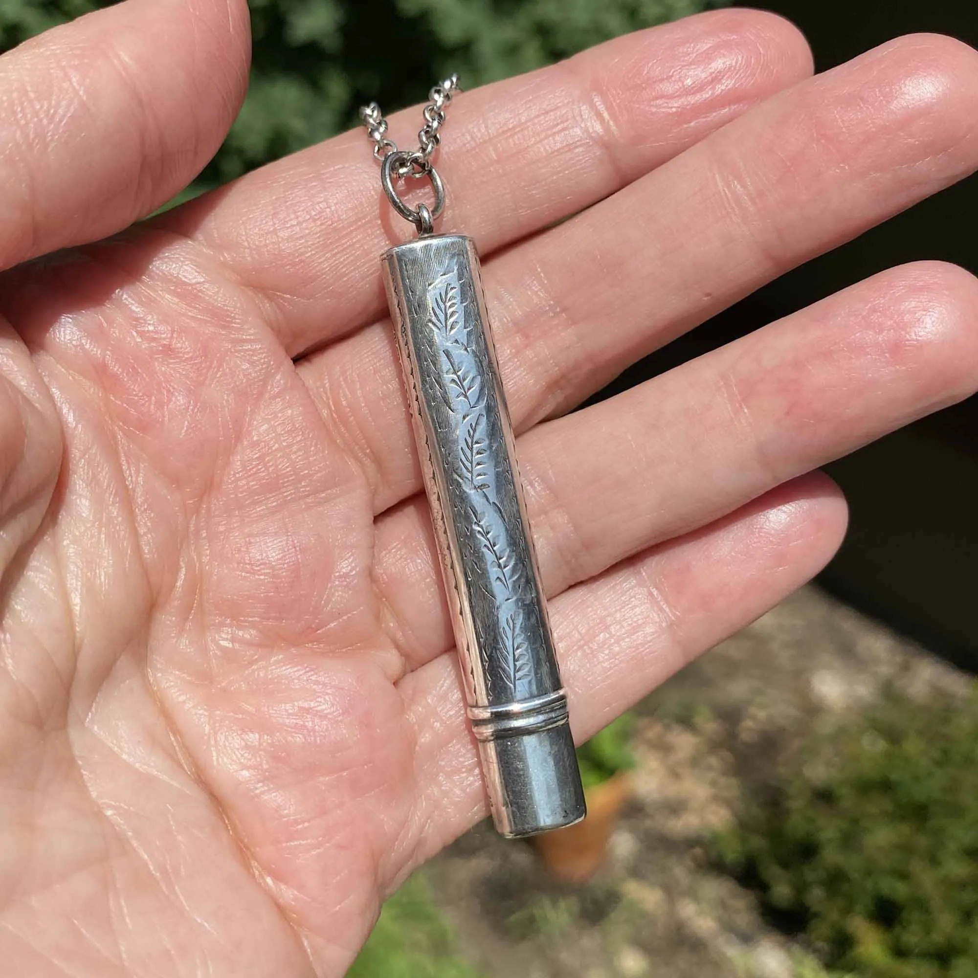 Antique Edwardian Working Pencil Sterling Silver Pendant