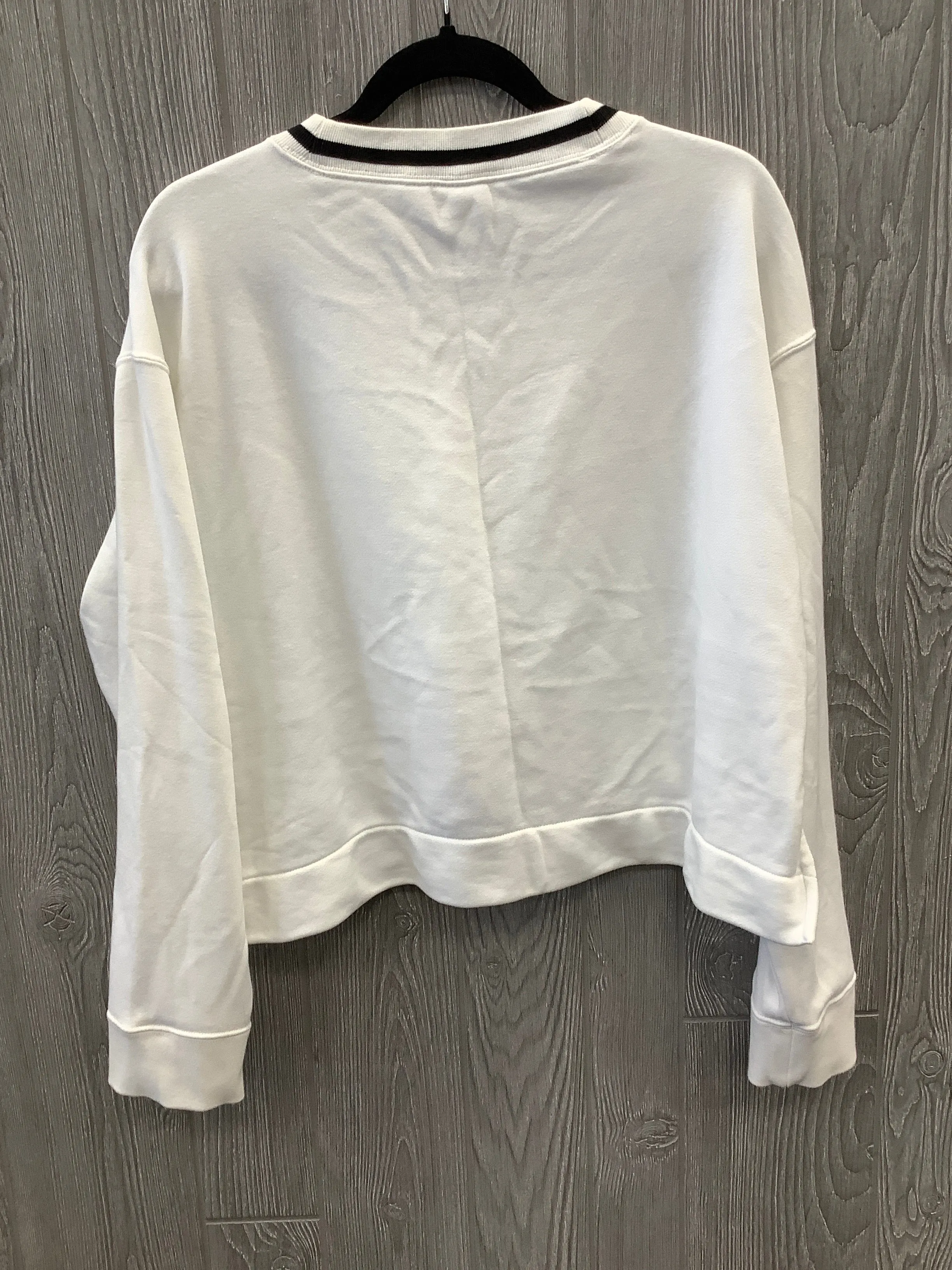 Athletic Sweatshirt Crewneck By Adidas In White, Size: M