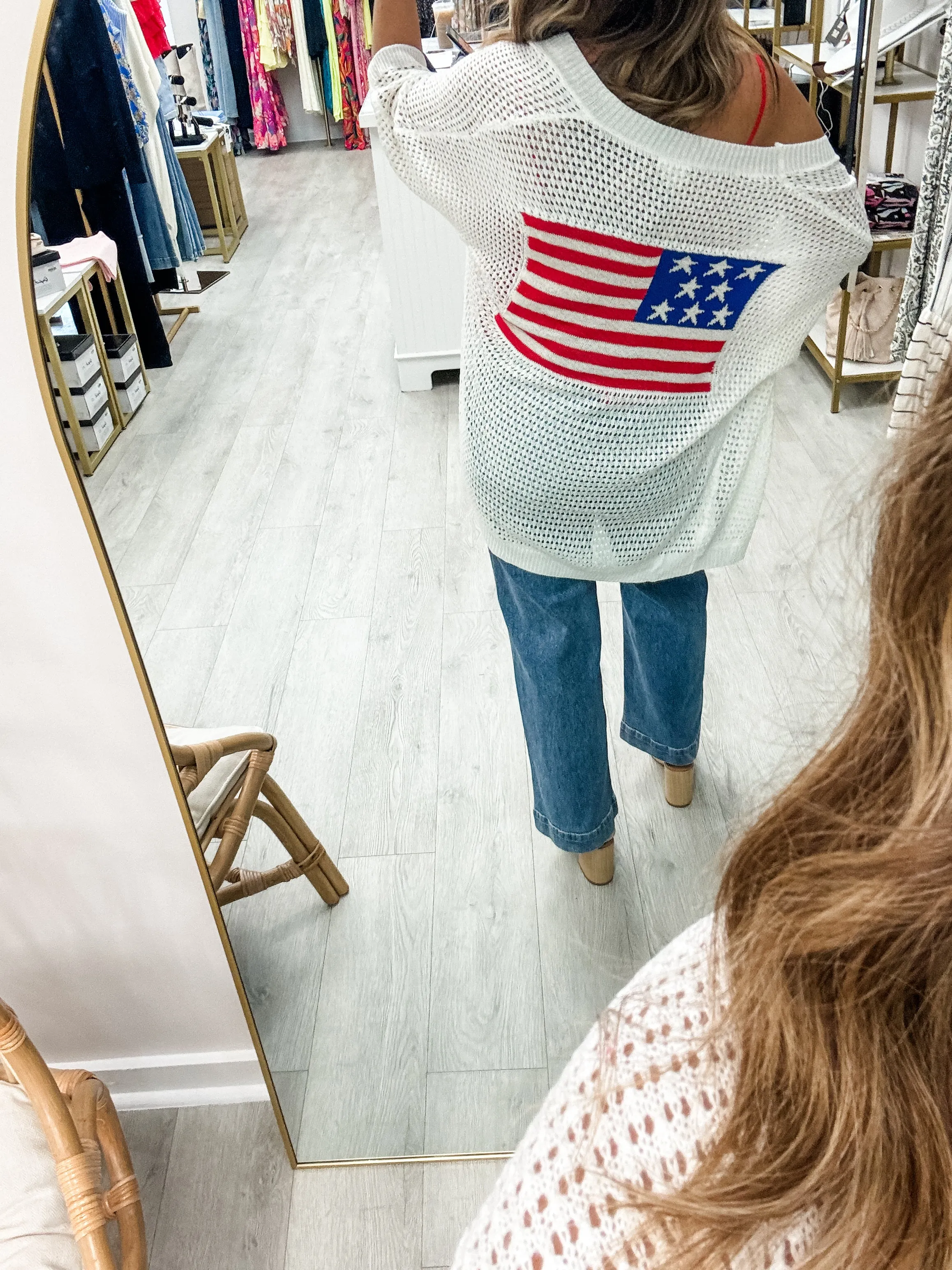 B-American Flag Cardigan