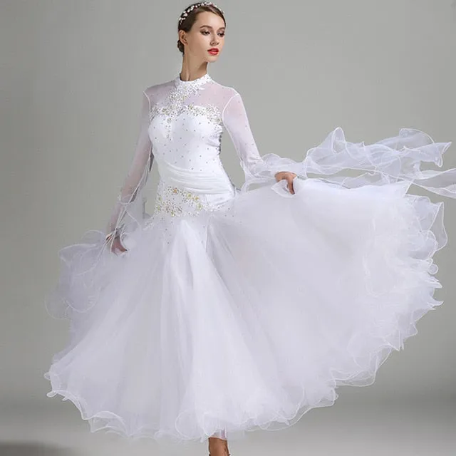 #B555  Womens Competition Waltz  Ballroom Foxtrot Dress