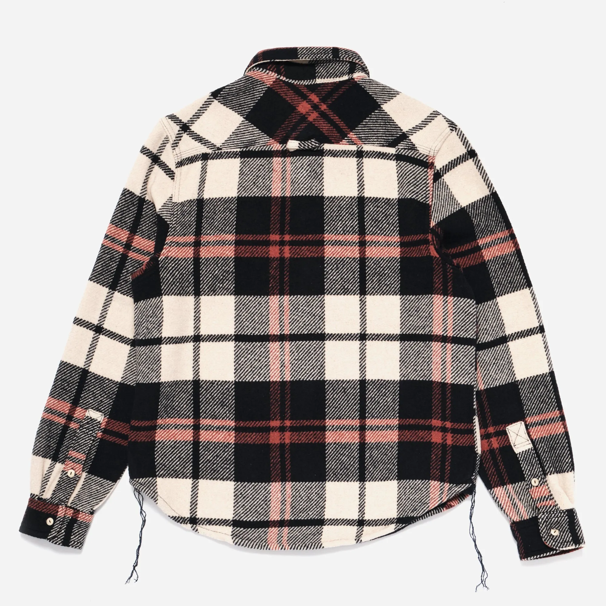 BARRINGTON BRUSHED FLANNEL SHIRT - BLACK/WHITE-RED