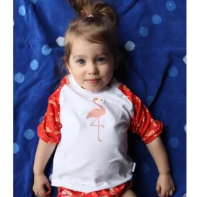 BB littles flamingo rash guard swim shirt