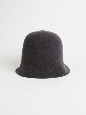 Bell Hat in Charcoal Brown