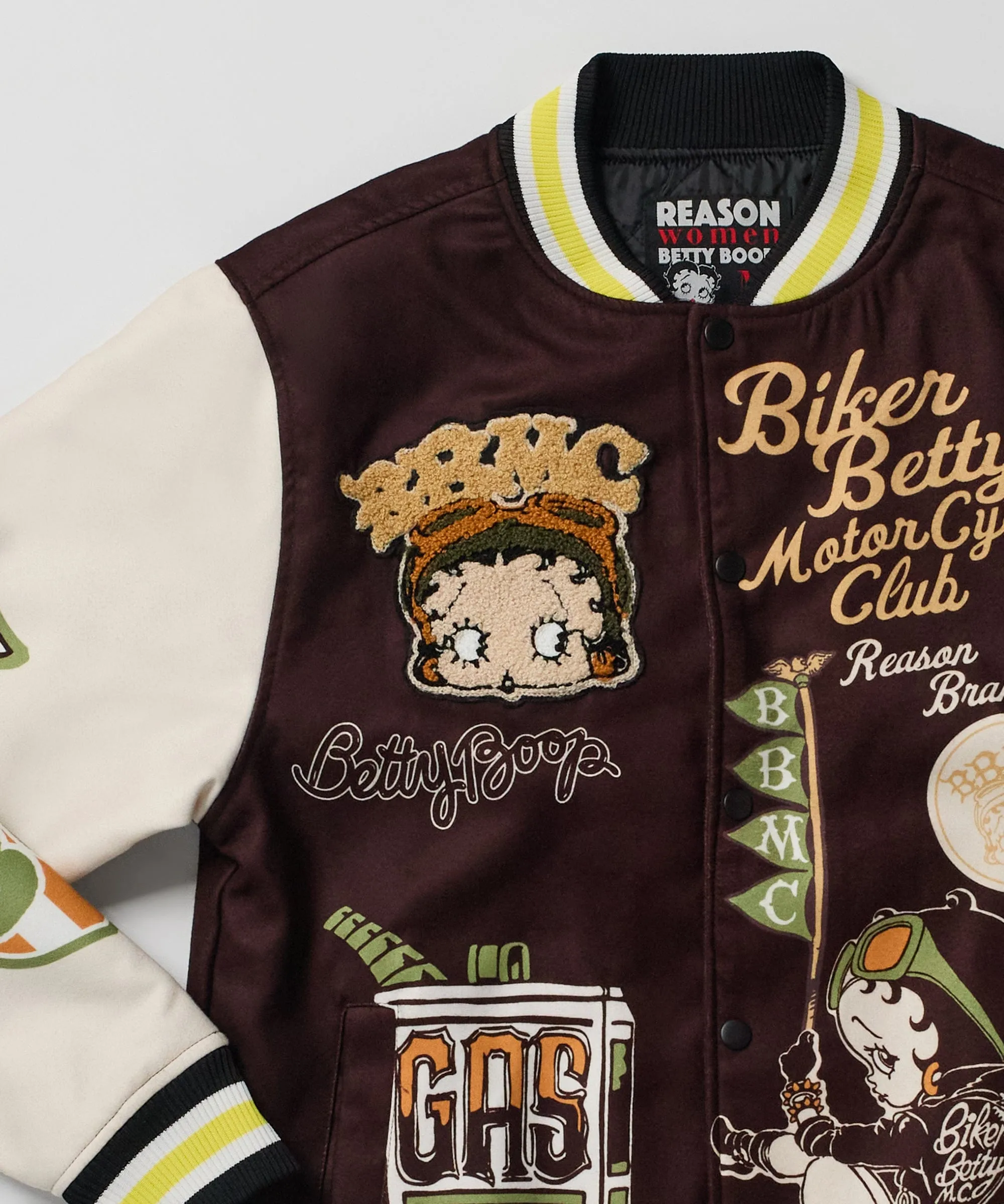 Betty Boop Varsity Jacket - Brown