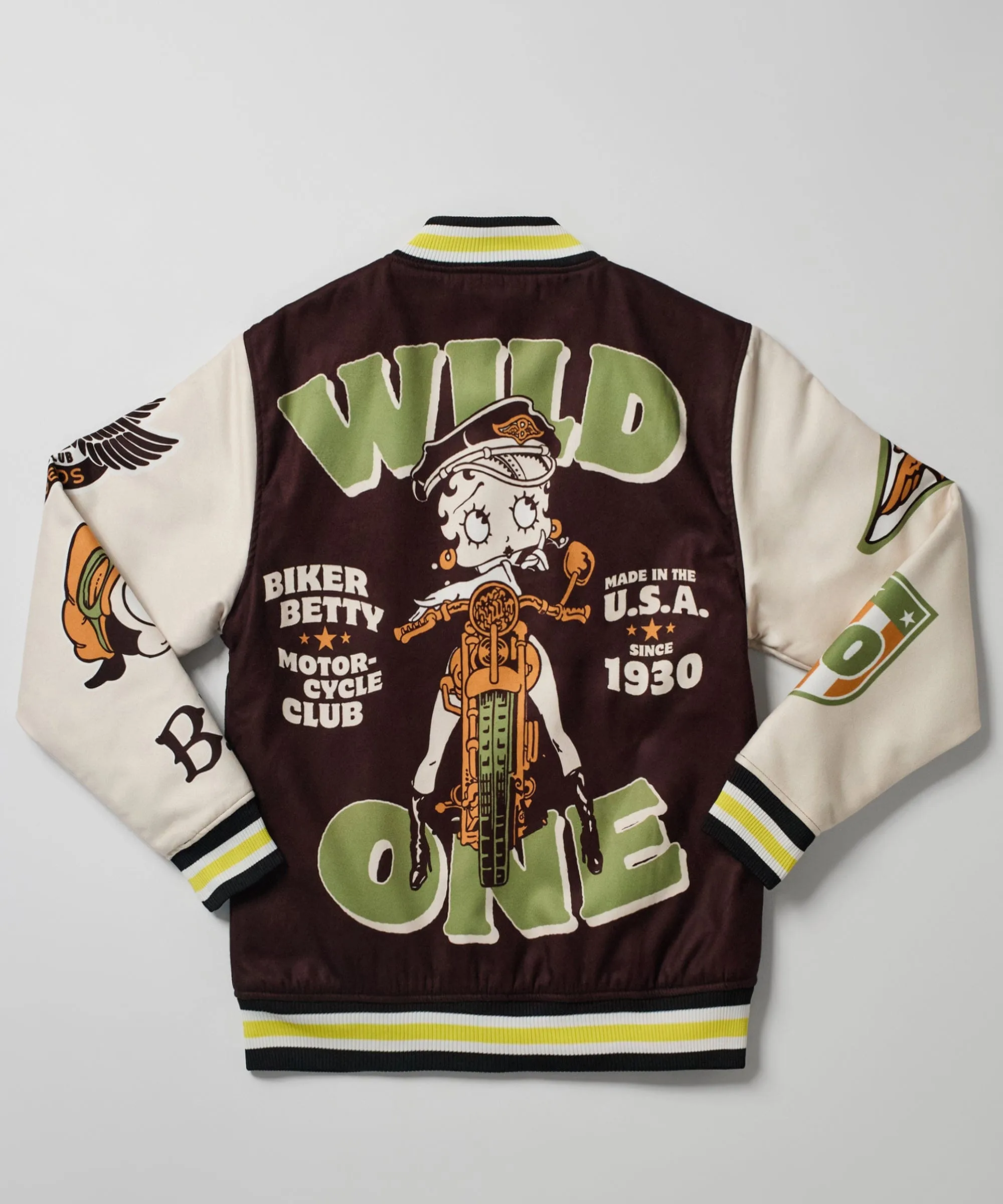 Betty Boop Varsity Jacket - Brown