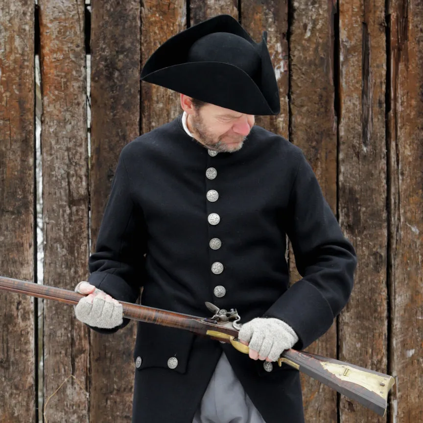 Black Standard Wool Felt Civilian Tricorn