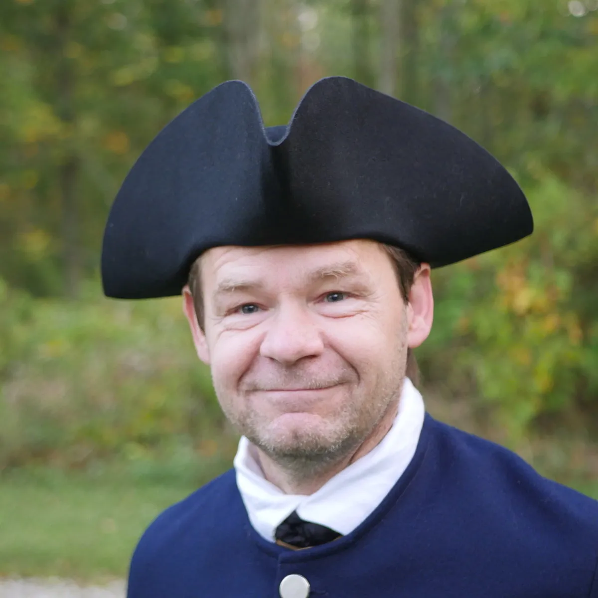 Black Standard Wool Felt Civilian Tricorn