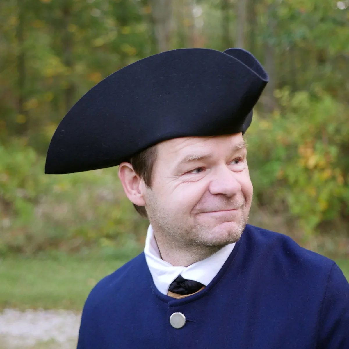 Black Standard Wool Felt Civilian Tricorn