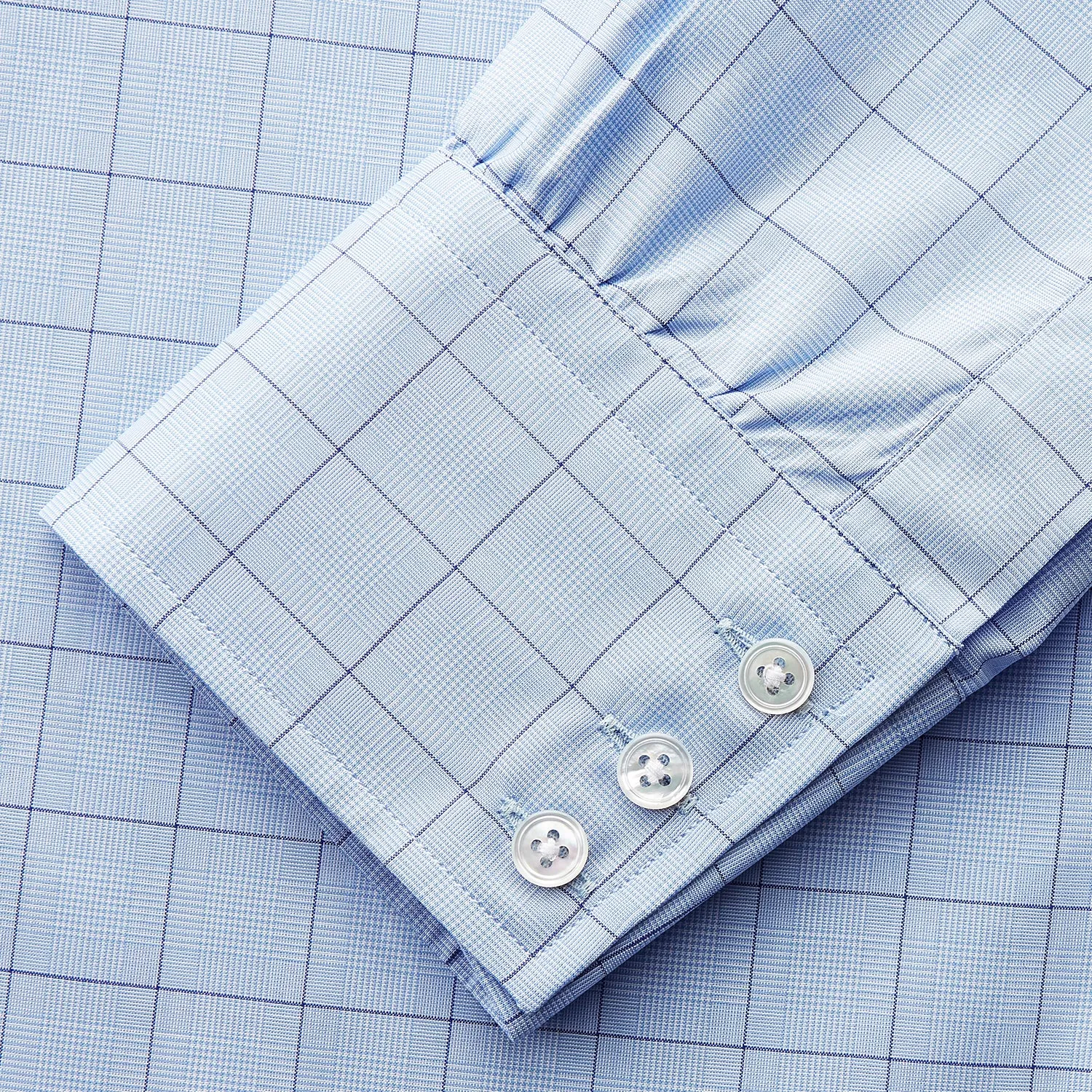 Blue Prince of Wales Check Mayfair Shirt