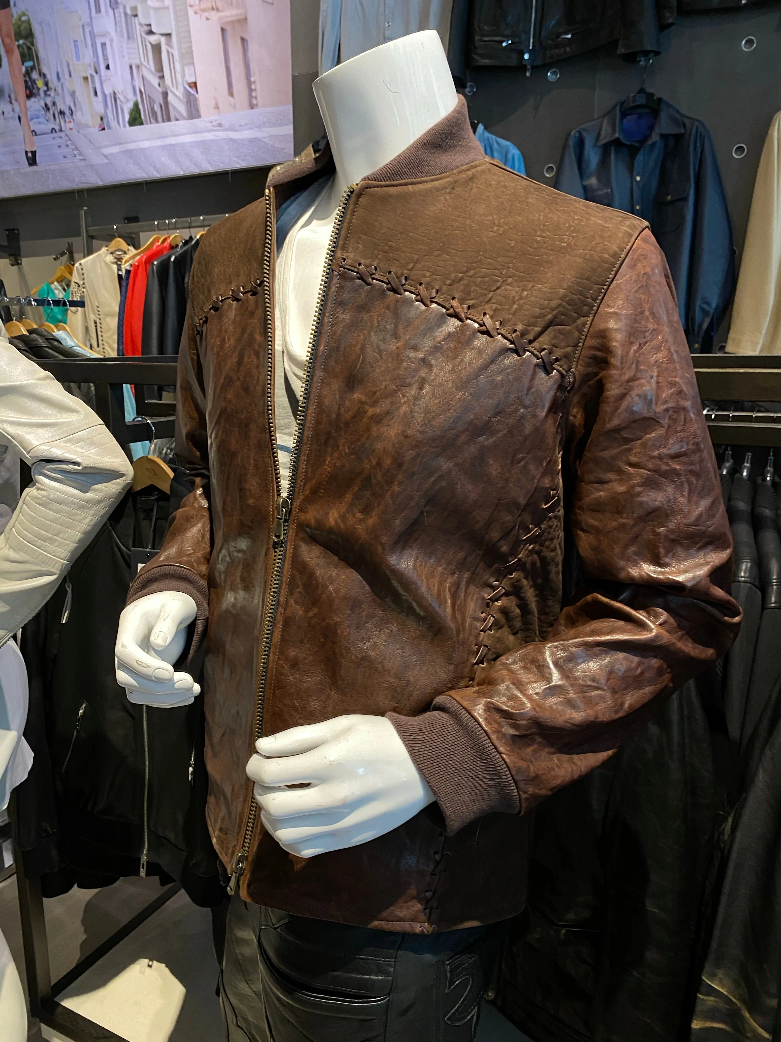 Brown Suede Leather Men’s Jacket