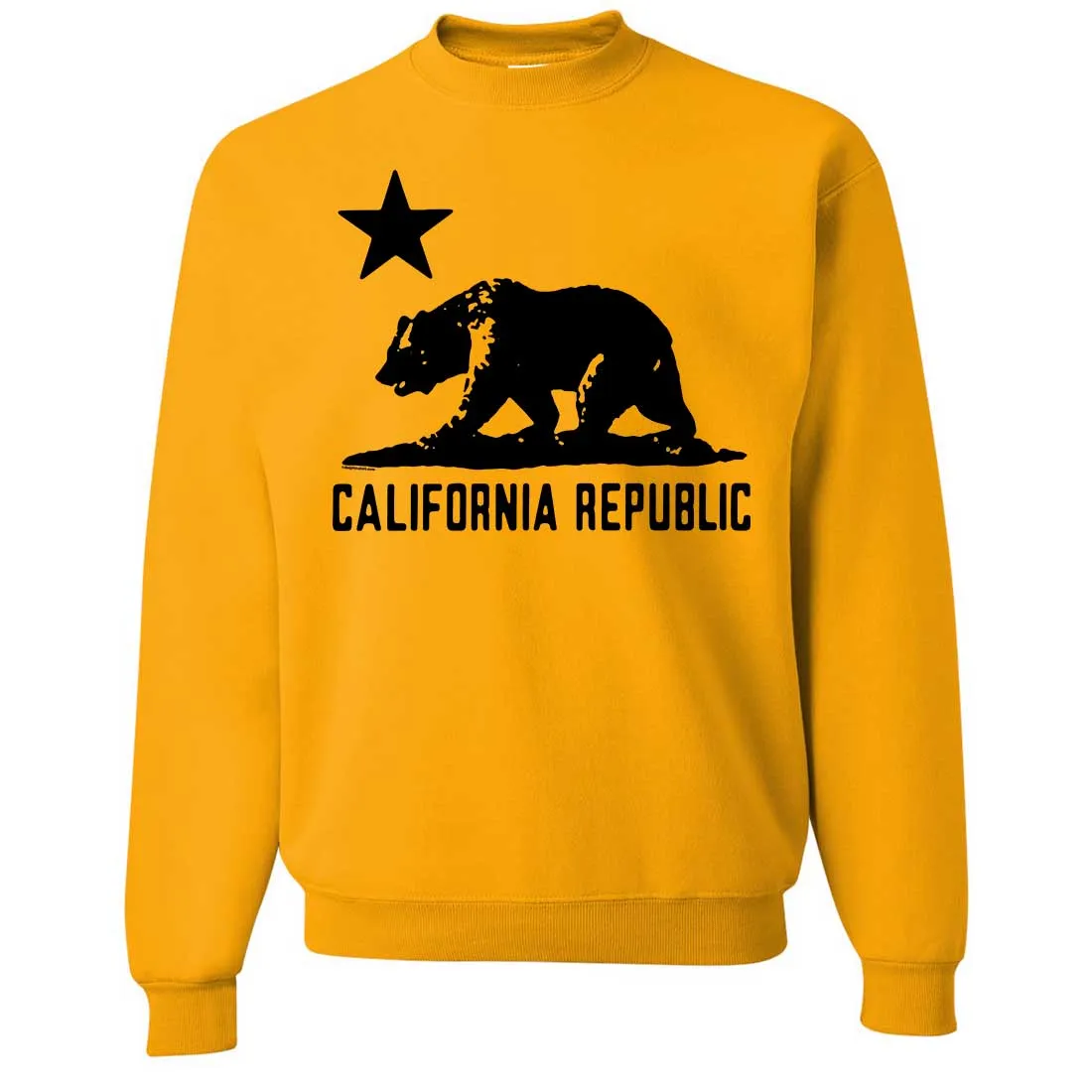 California Flag Oversize Black Silhouette Crewneck Sweatshirt