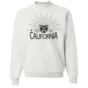 California Golden State Black Print Crewneck Sweatshirt