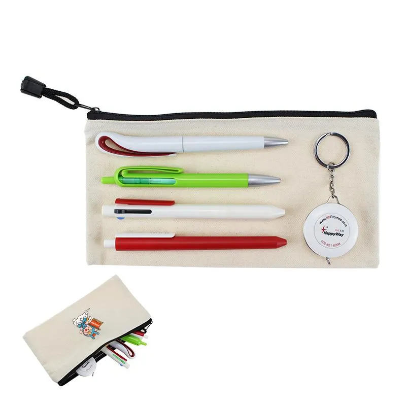 Canvas Zip Pencil Case