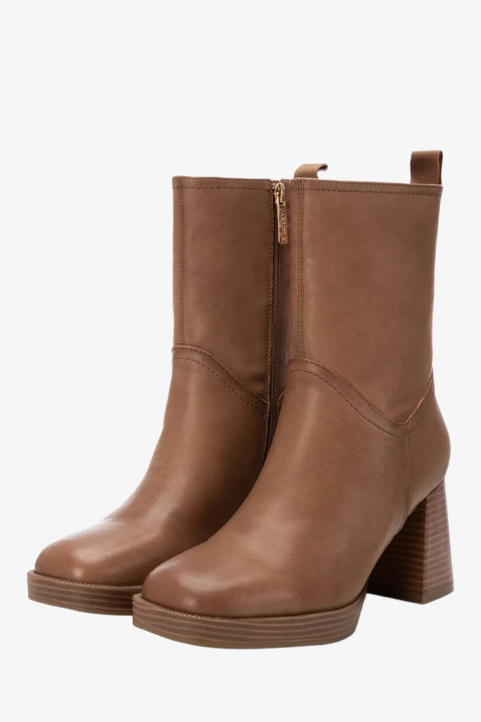 Carmela Taupe Leather Boot 161205