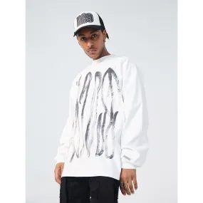 Charcoal Pencil Strokes Crewneck