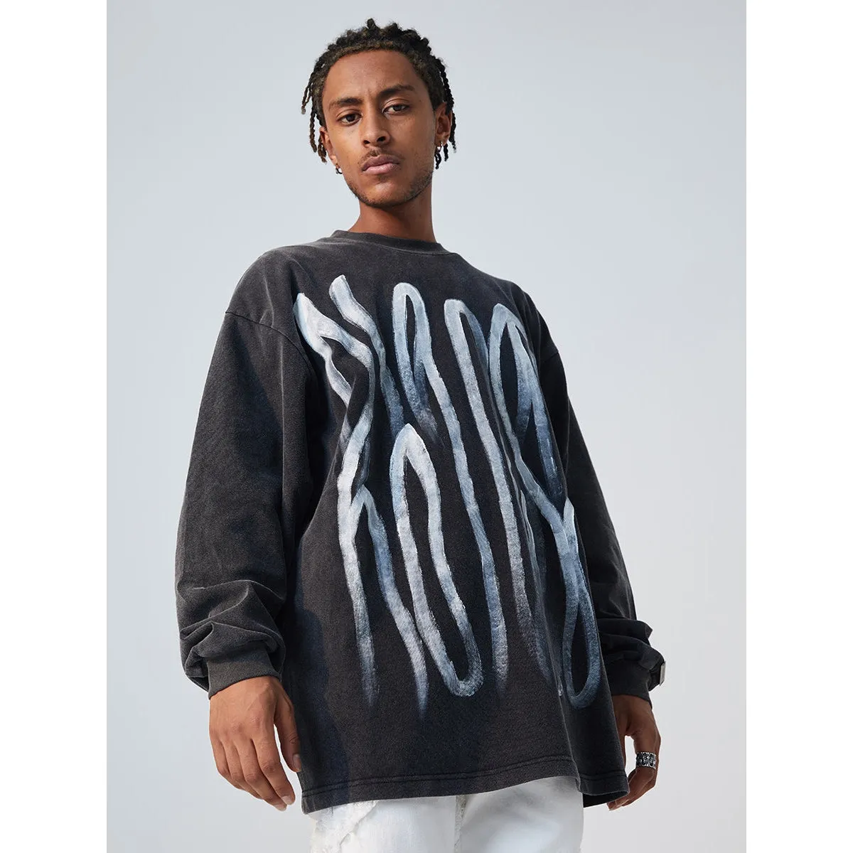 Charcoal Pencil Strokes Crewneck