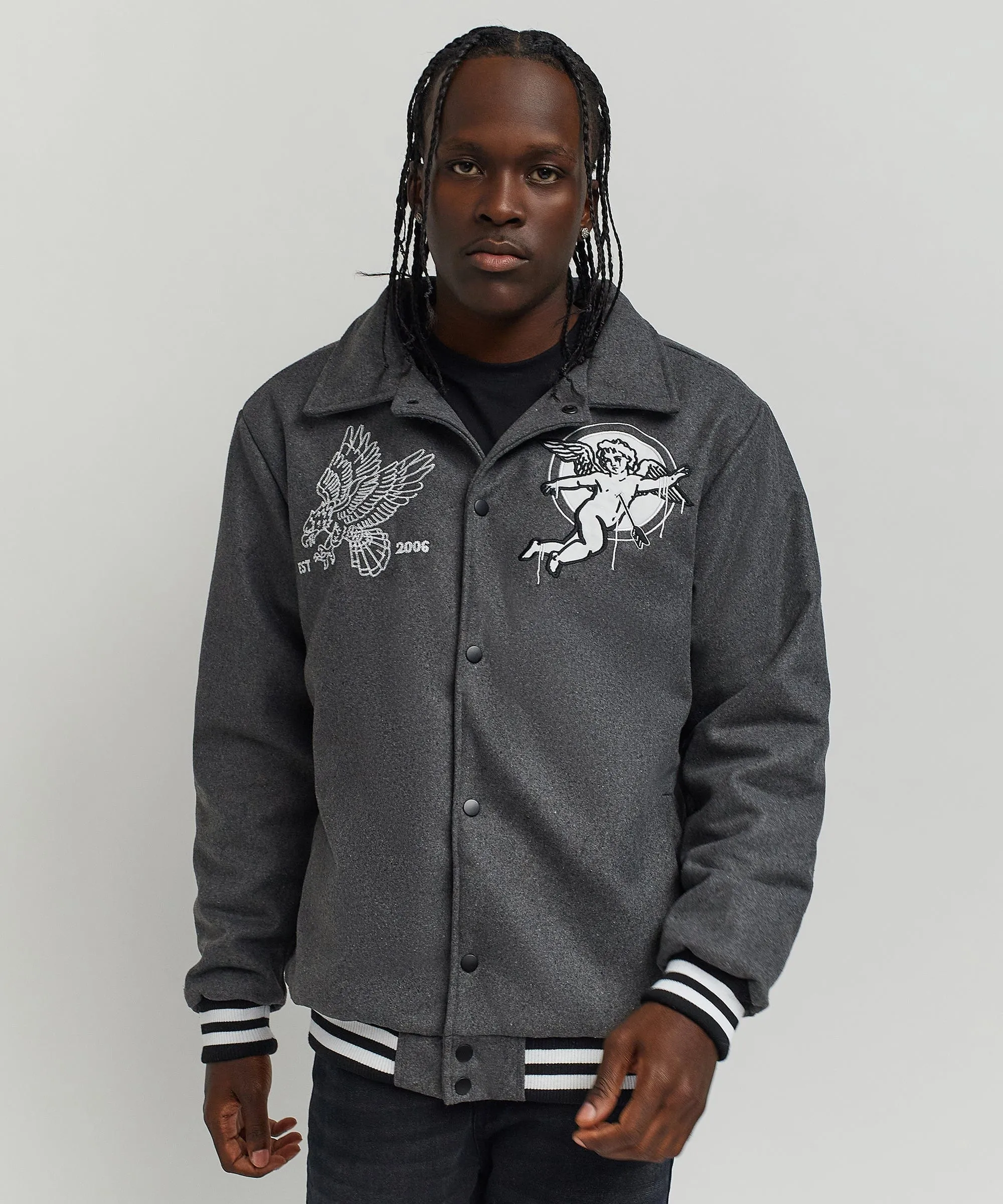 Cherub Varsity Jacket - Grey