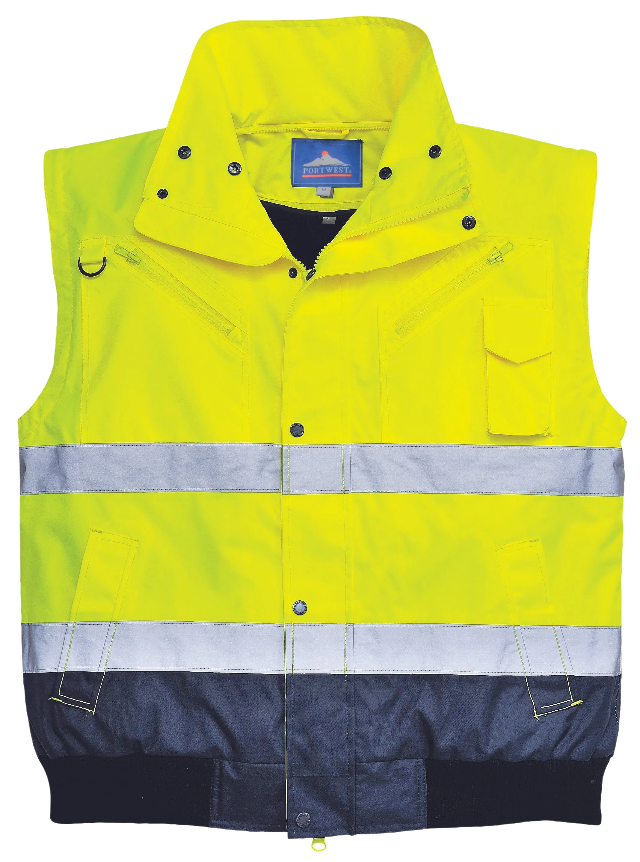 Class 3 Portwest Yellow Contrast Bomber 3-in-1 Jacket