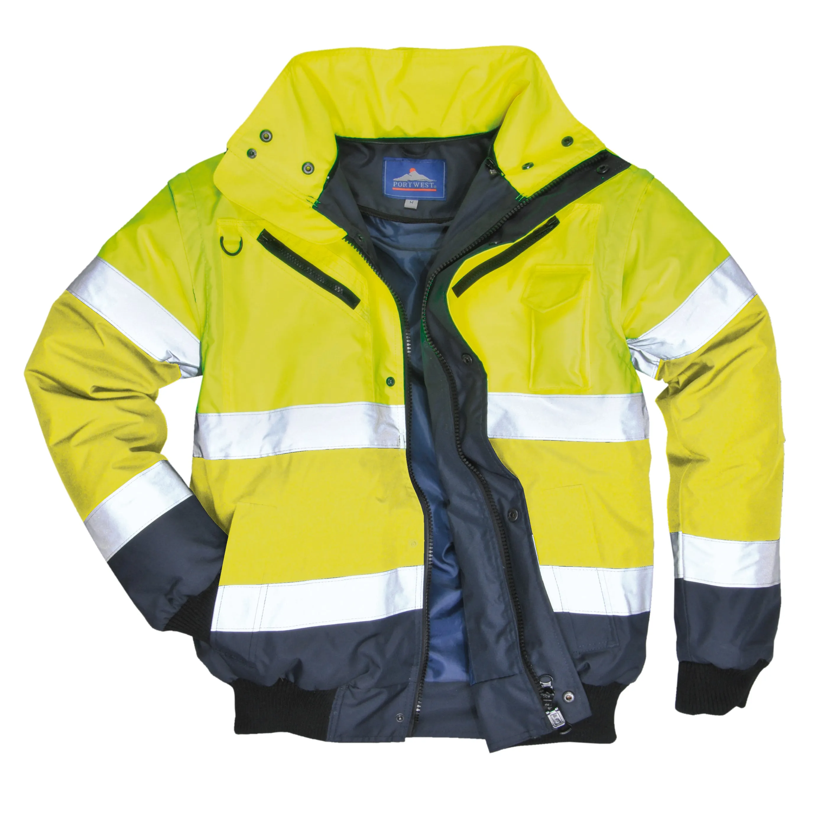 Class 3 Portwest Yellow Contrast Bomber 3-in-1 Jacket