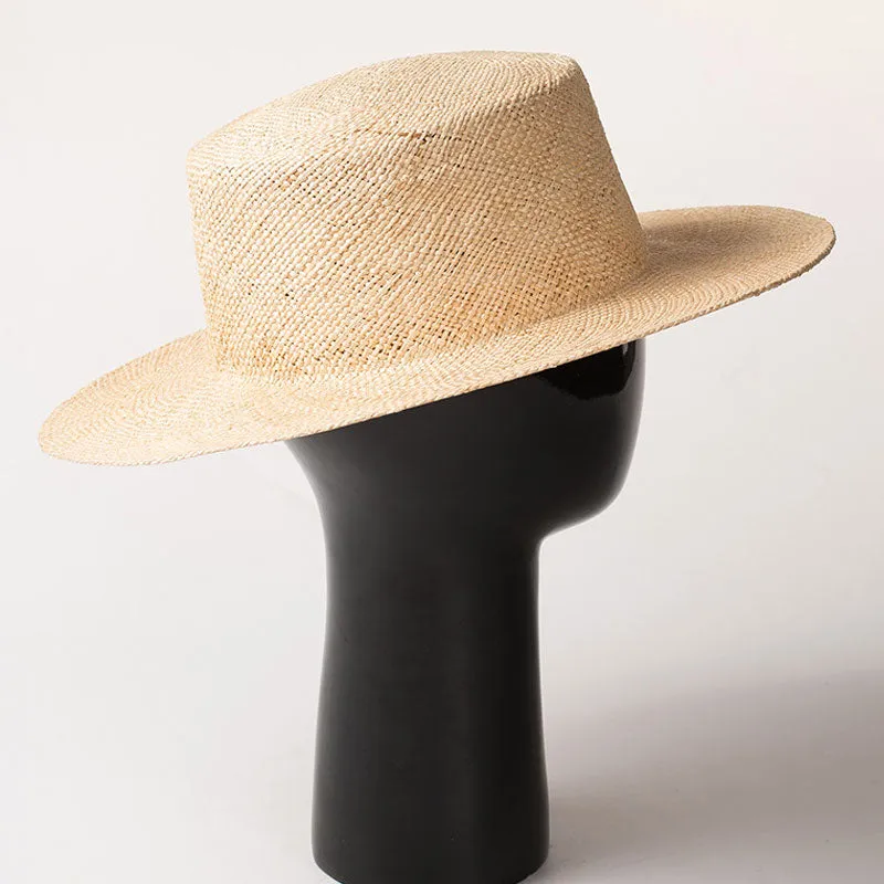 Classic Wide Brim Woven Straw Hat - Nature