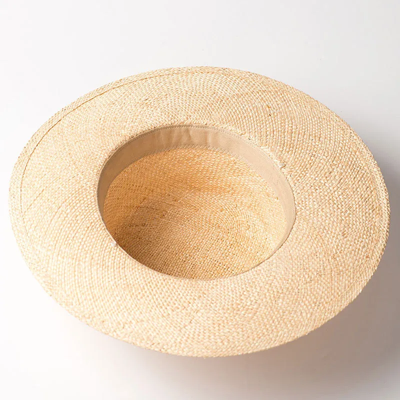 Classic Wide Brim Woven Straw Hat - Nature