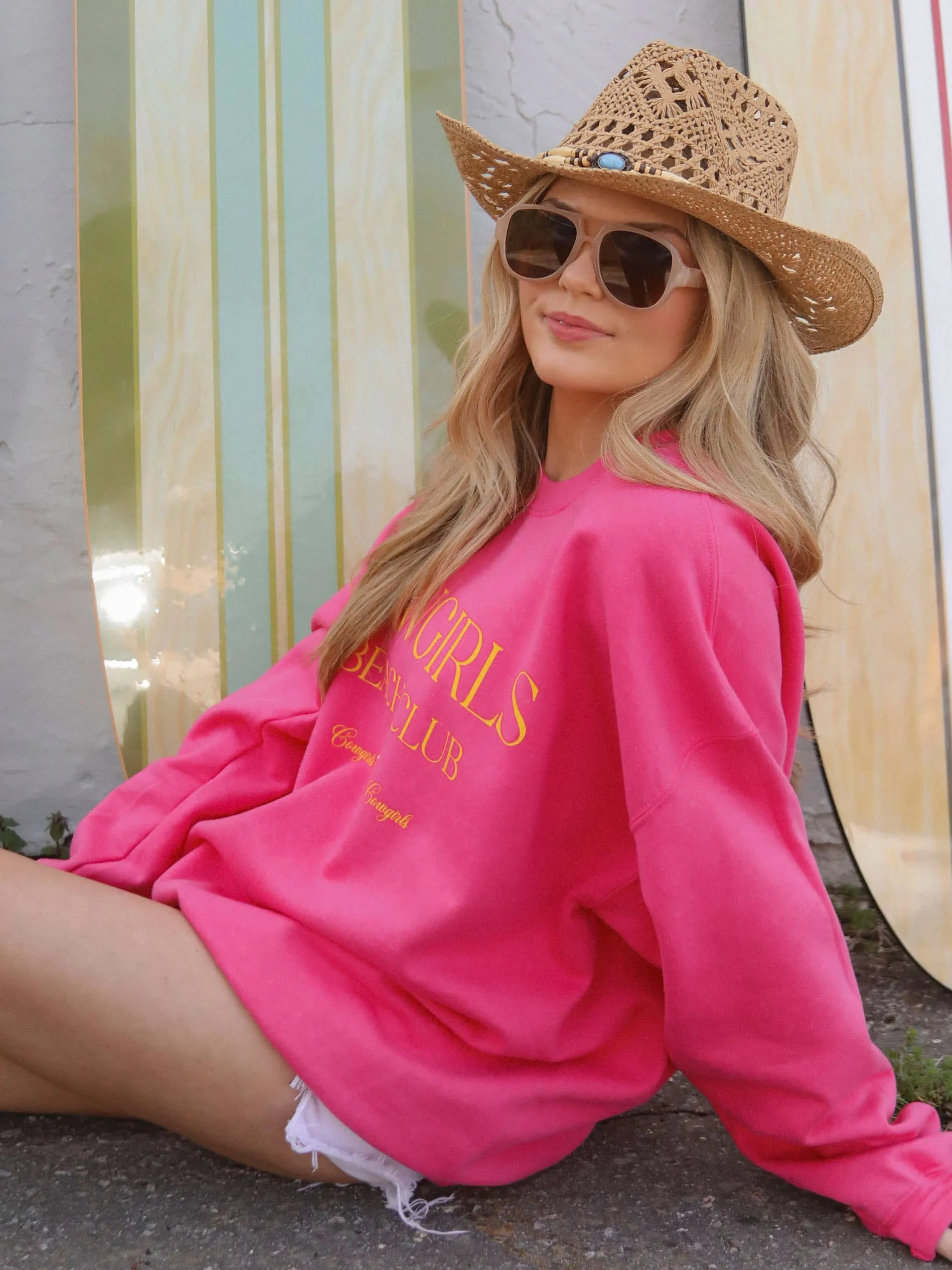 Cowgirls Beach Club Sweatshirt Gift for Coastal Cowgirls