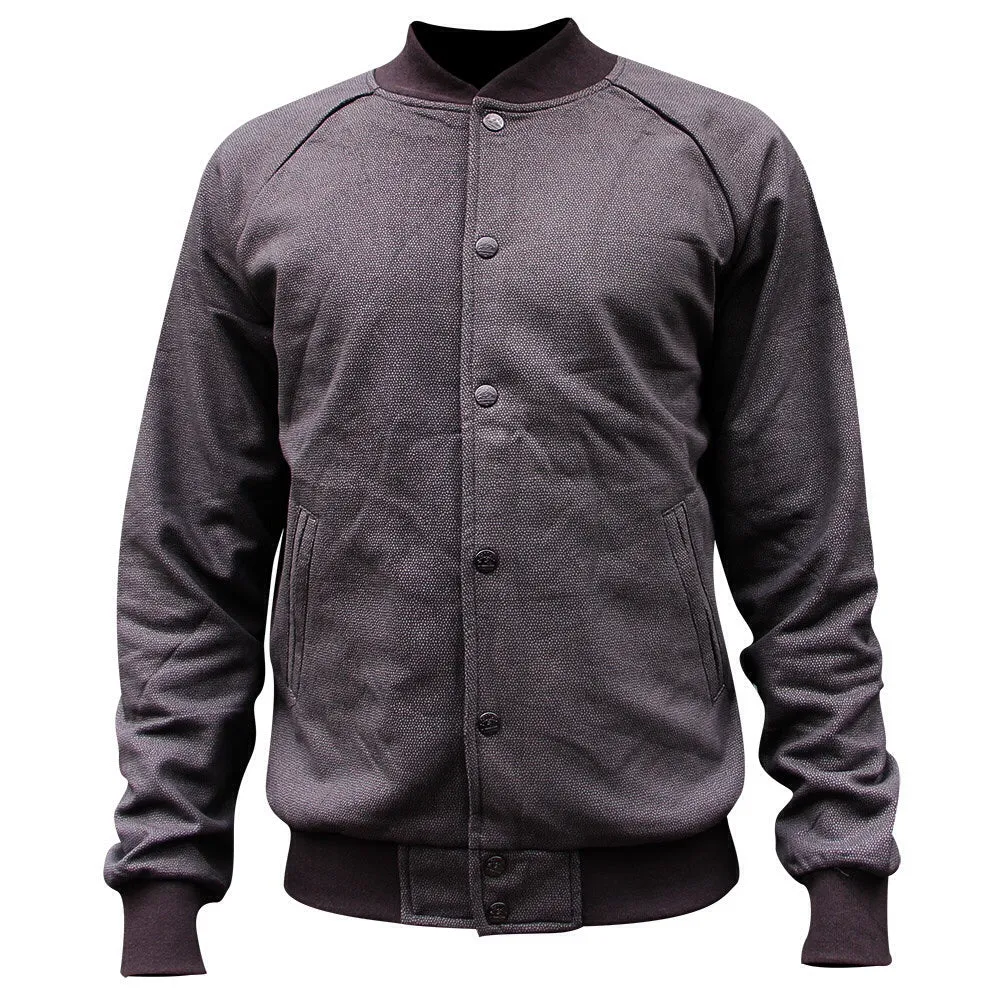 Crooks & Castles Lavish Knit Baseball Jacket Black