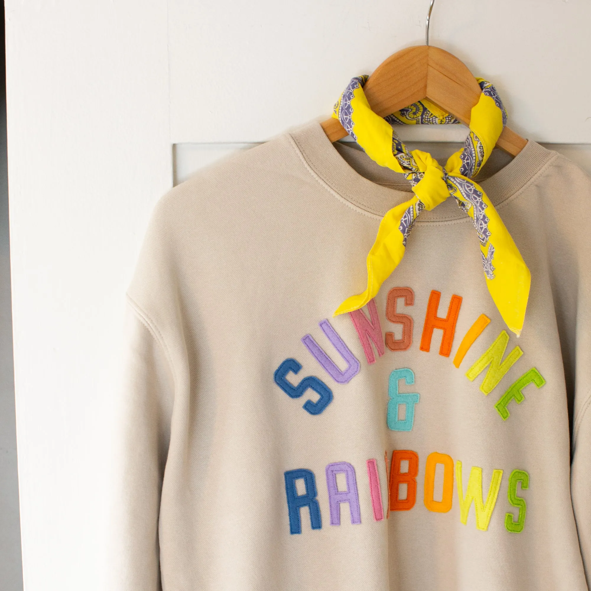 Custom Technicolor Cream Sweatshirt