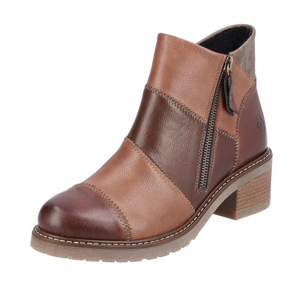 D1A75-24 Chestnut Multi Ankle Zip