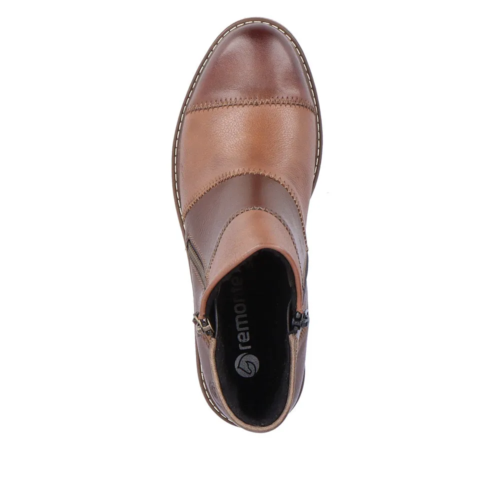 D1A75-24 Chestnut Multi Ankle Zip