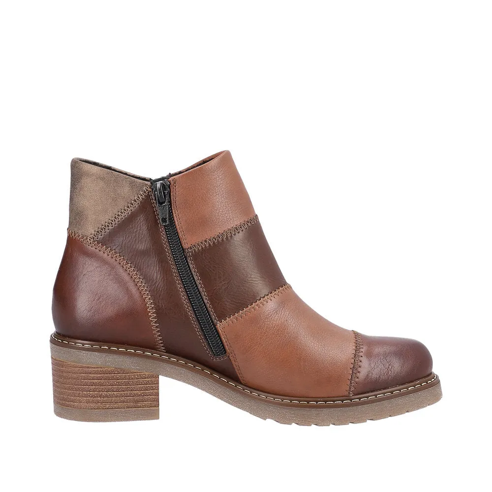 D1A75-24 Chestnut Multi Ankle Zip