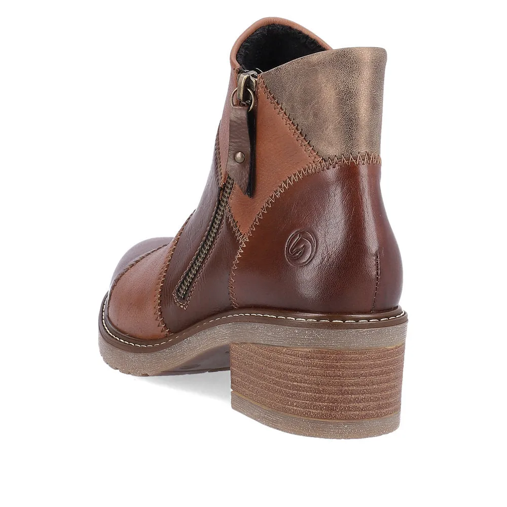 D1A75-24 Chestnut Multi Ankle Zip