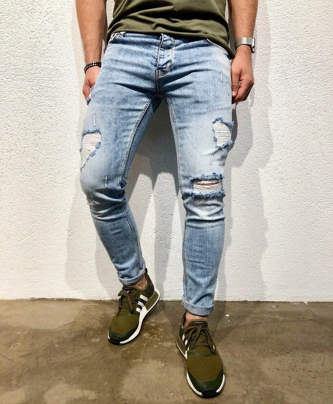 Destroyed Super Skinny Fit Denim B126 Streetwear Denim Jeans