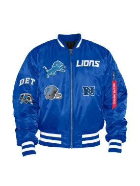 DETROIT LIONS X ALPHA X NEW ERA MA-1 BOMBER JACKET