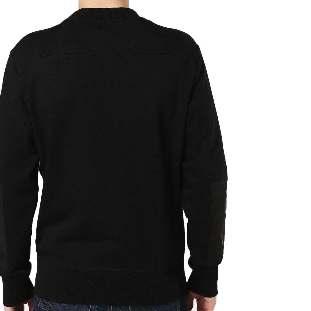 Diesel Black S-Crome Cotton Jersey Sweatshirt