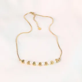 Eliana - Gold and Freshwater Pearl Necklace