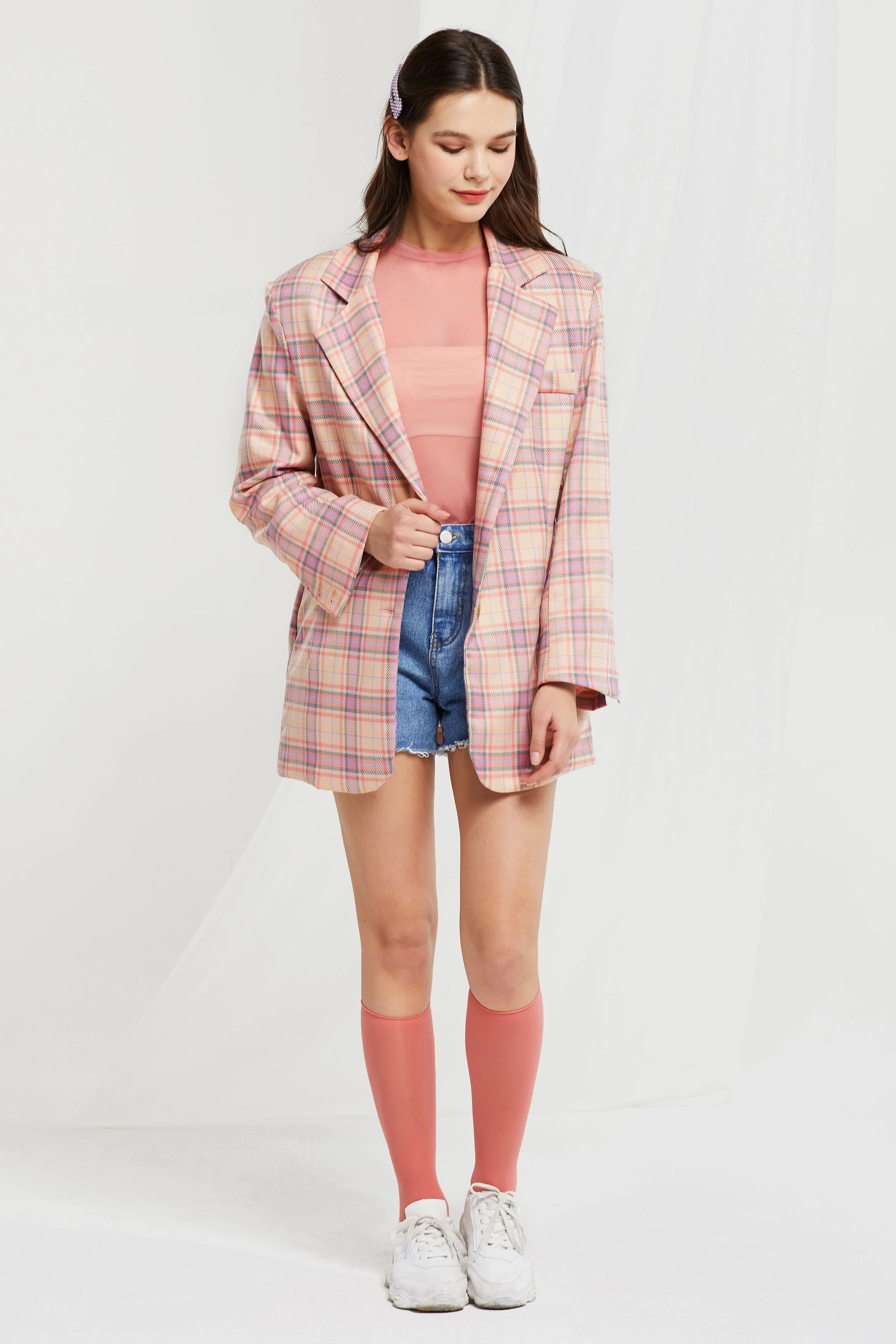 Ellie Multicolored Plaid Blazer