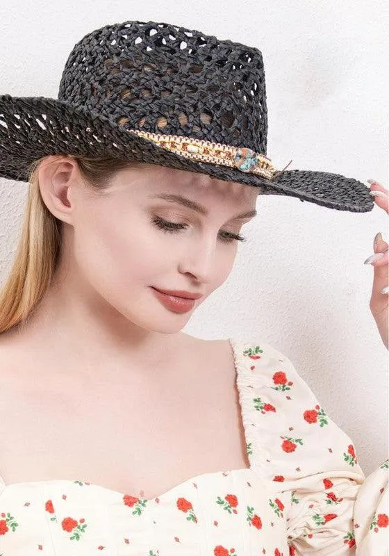 FASHION STRAW COWBOY SUN HAT