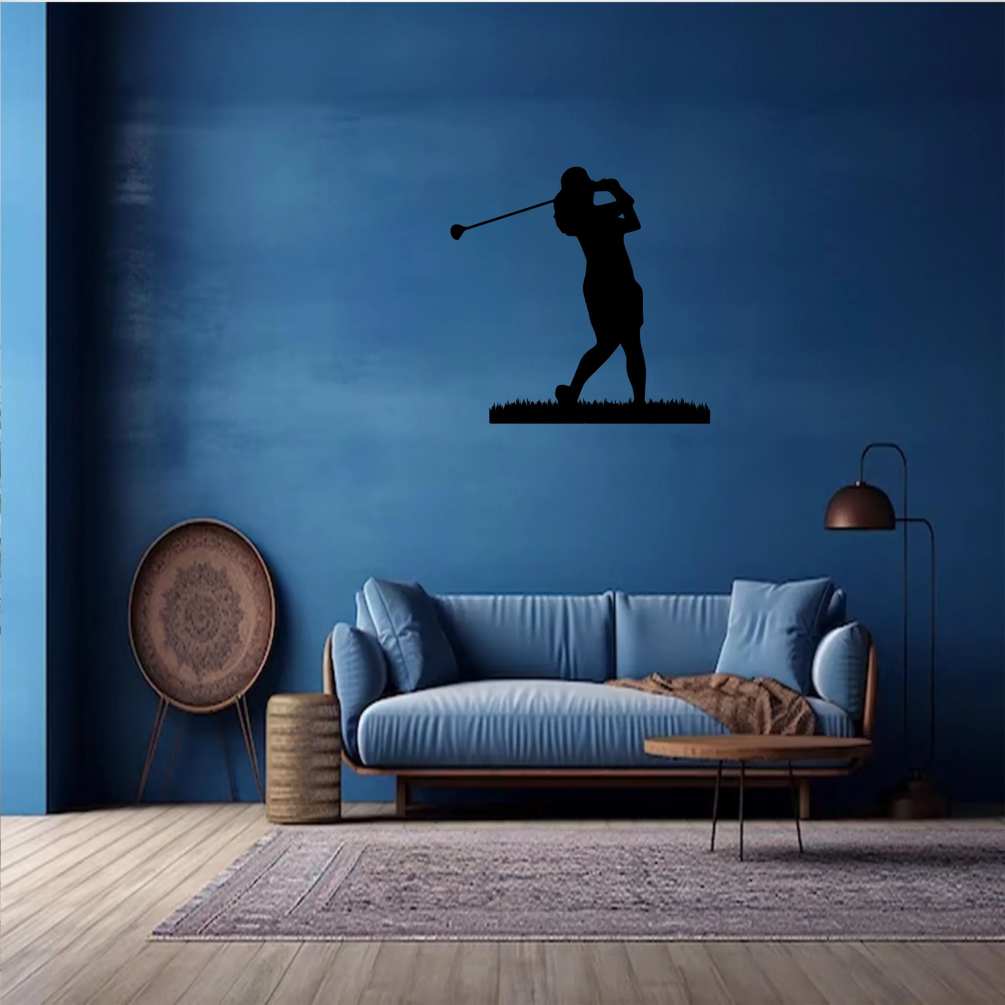 Female Golfer - Metal Wall Art