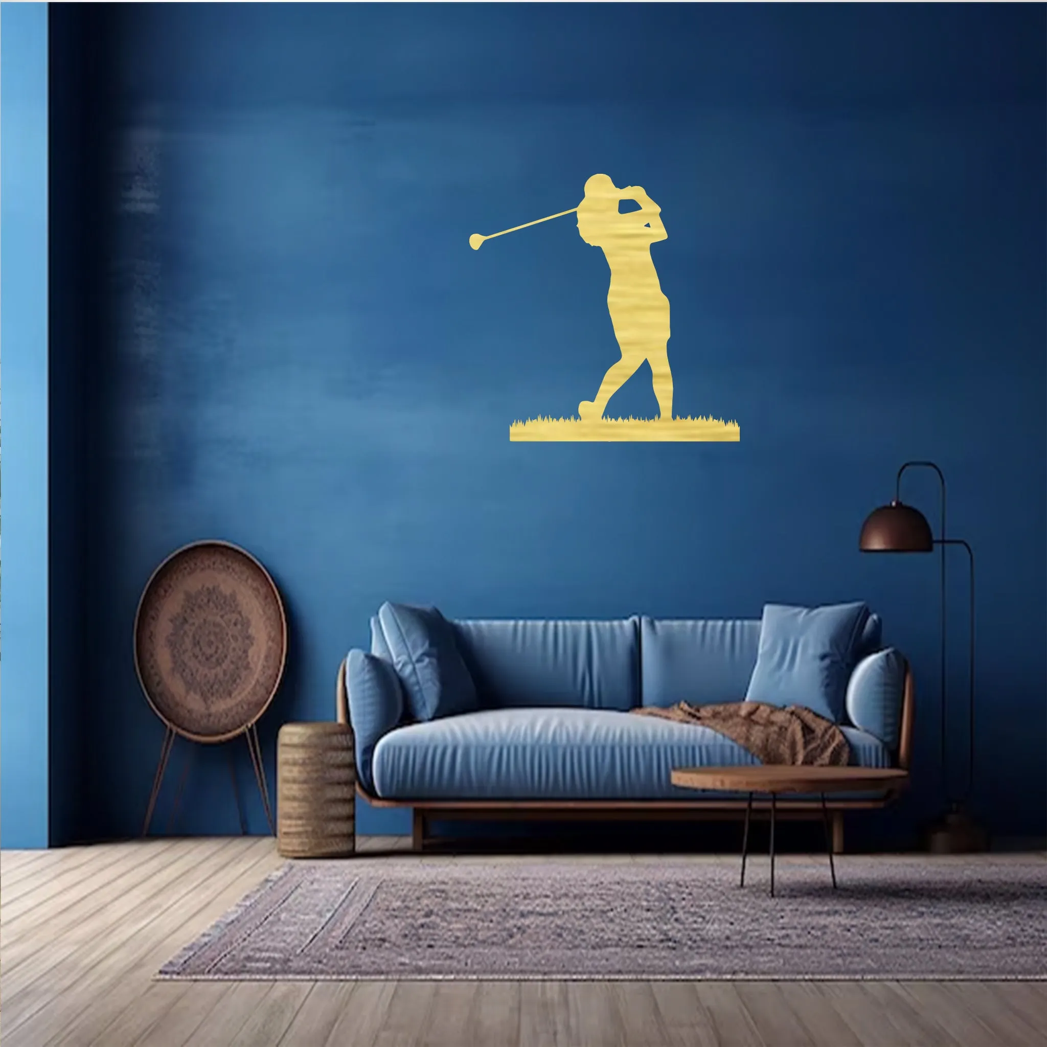 Female Golfer - Metal Wall Art